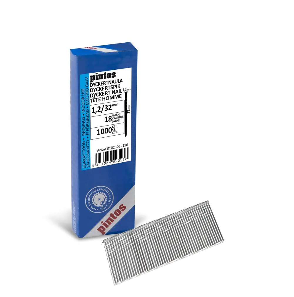 PÜSTOLINAEL LIISTULE 32X1,2MM ZN 1000TK