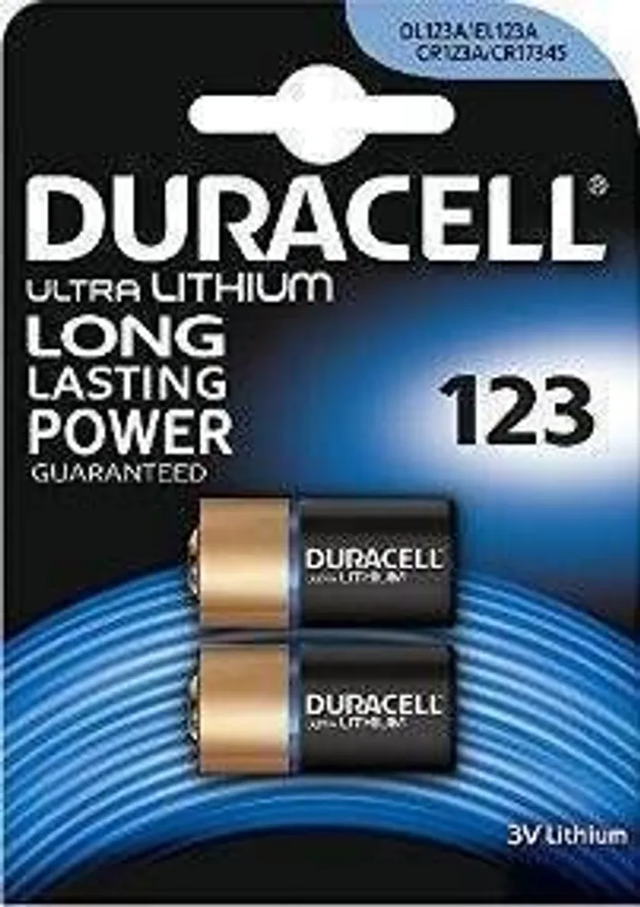 PATAREI DURACELL CR123A 2-PAKK