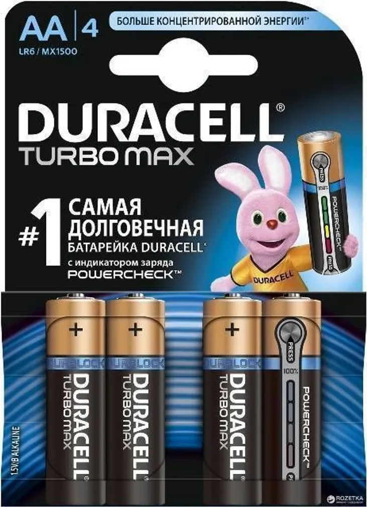 PATAREI DURACELL TURBO MAX MN1500 AA 4-PAKK