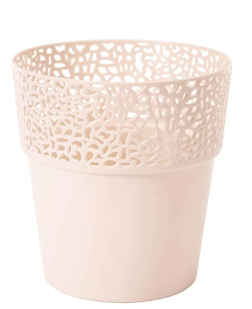 LILLEPOTT ROSA Ø13CM KREEM PLASTIK