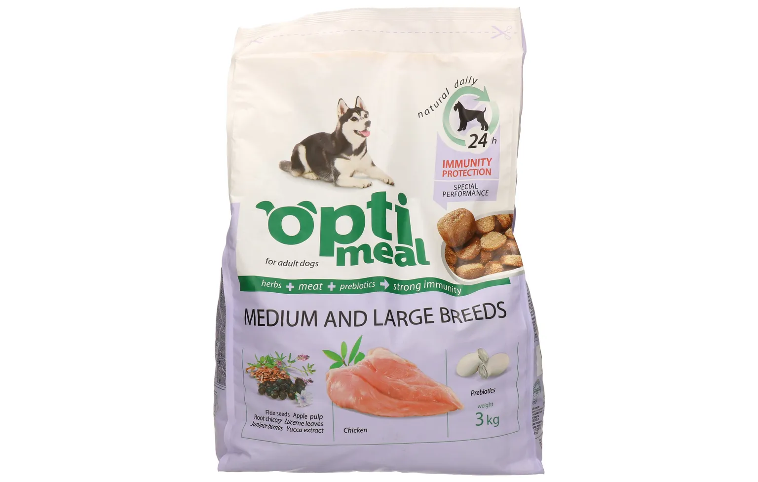 LEMMIKLOOMA KUIVTOIT TÄISKASVANUD KOERTELE OPTIMEAL 3KG