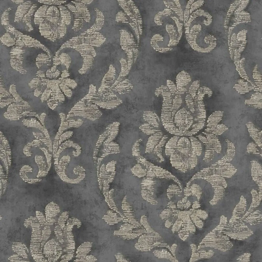 TAPEET DAMASK DARK GREY 10,05X0,53M