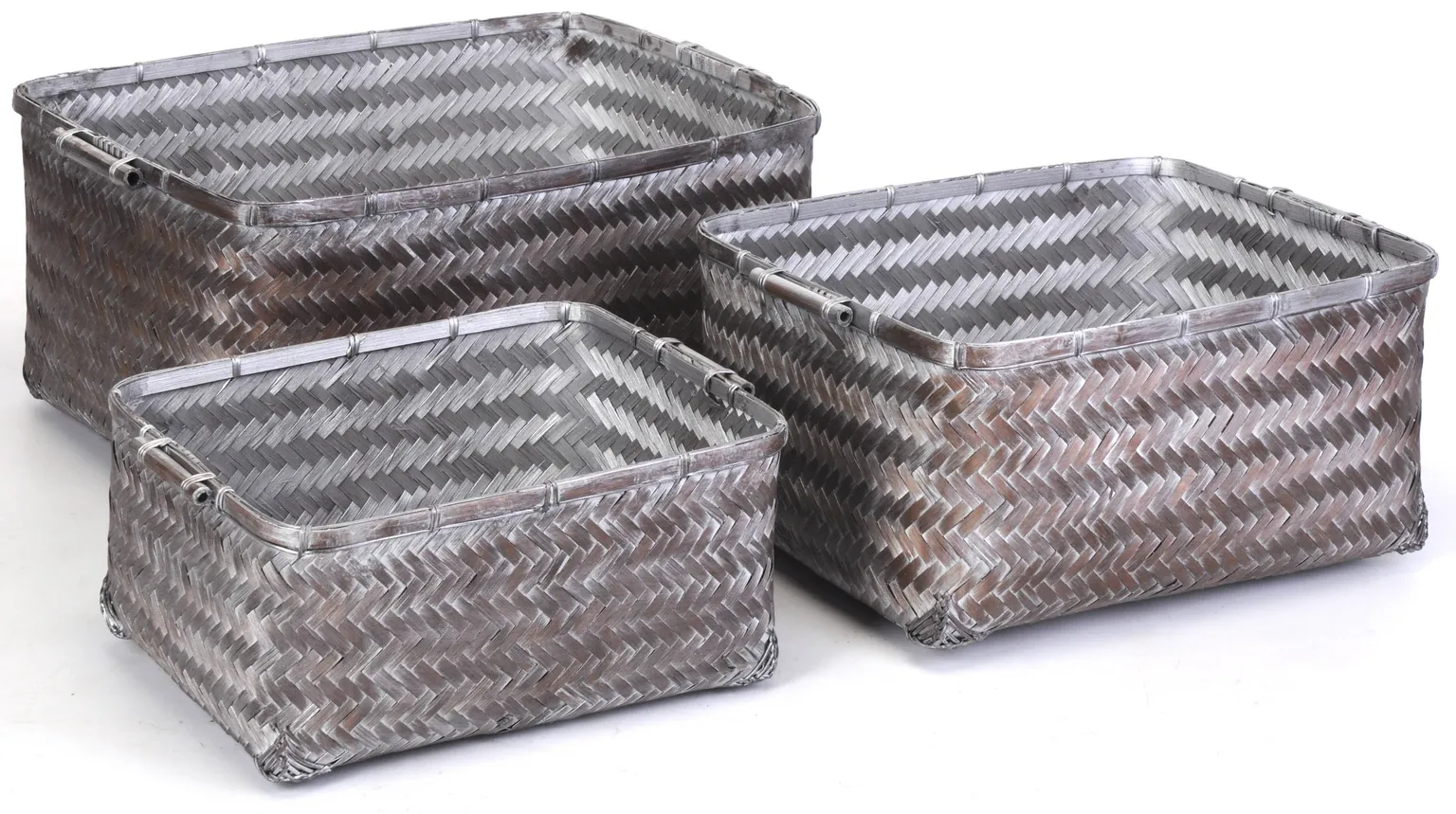 KORV 53X40X26CM BAMBUS PRUUN/HÕBE
