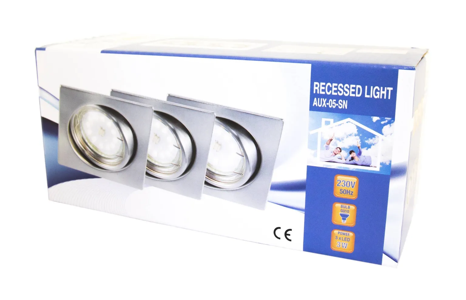 RIPPLAEVALGUSTI KOMPLEKT 3X3W GU10 LED SATIIN KROOM