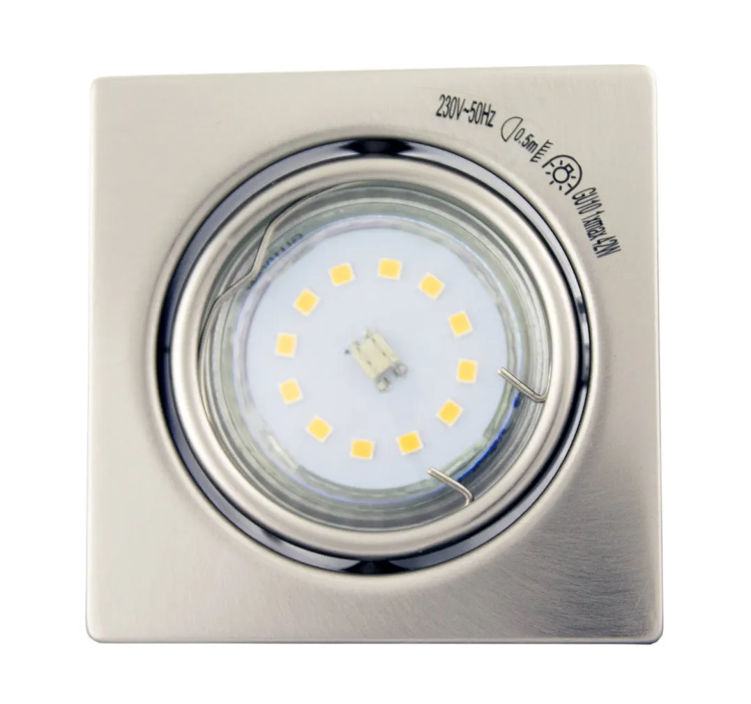 RIPPLAEVALGUSTI KOMPLEKT 3X3W GU10 LED SATIIN KROOM