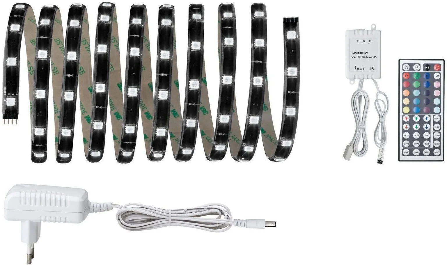RIBAVALGUSTI LED KOMPL. 3M 28,8W RGB 230/12V YOURLED