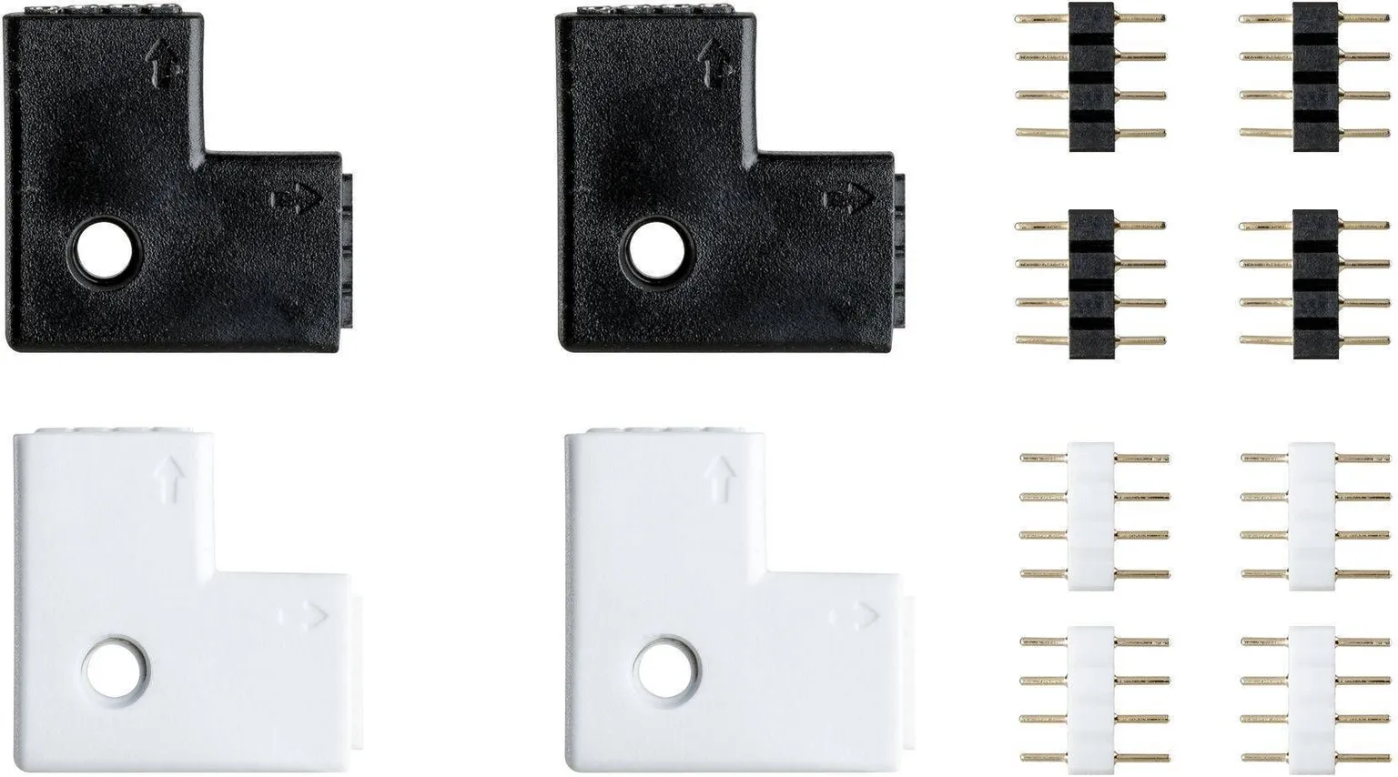RIBAVALGUSTI LED NURGAJÄTK 90° MUST / VALGE YOURLED