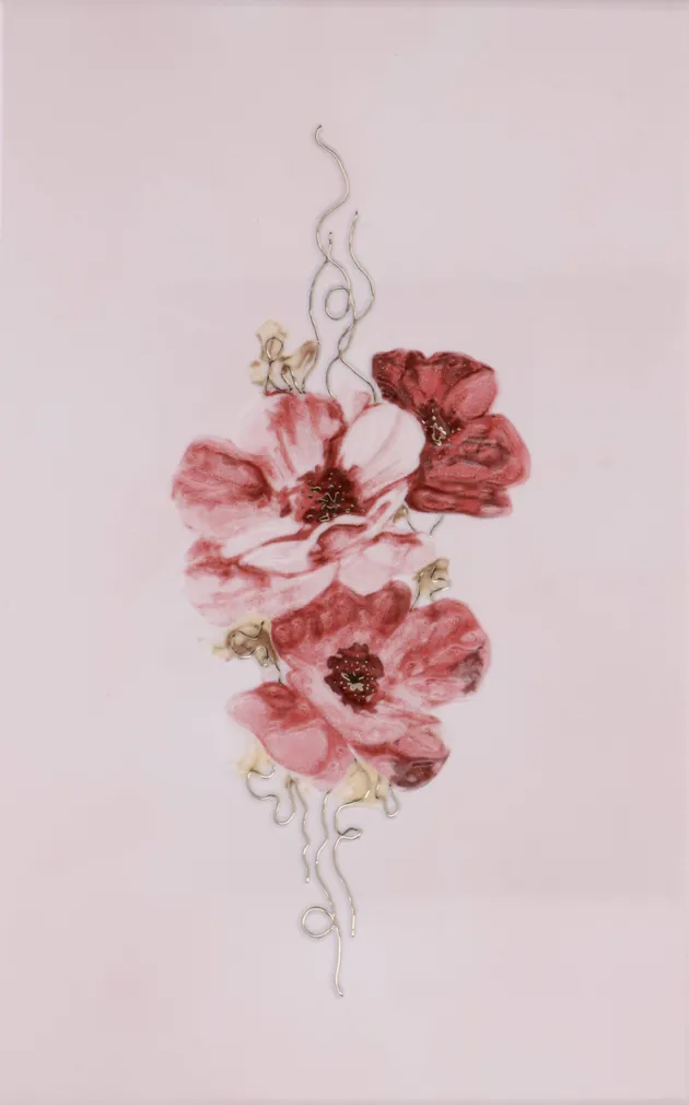 KERAAMILINE DEKOORPLAAT ATEM LIANA FLOWER 22X35CM