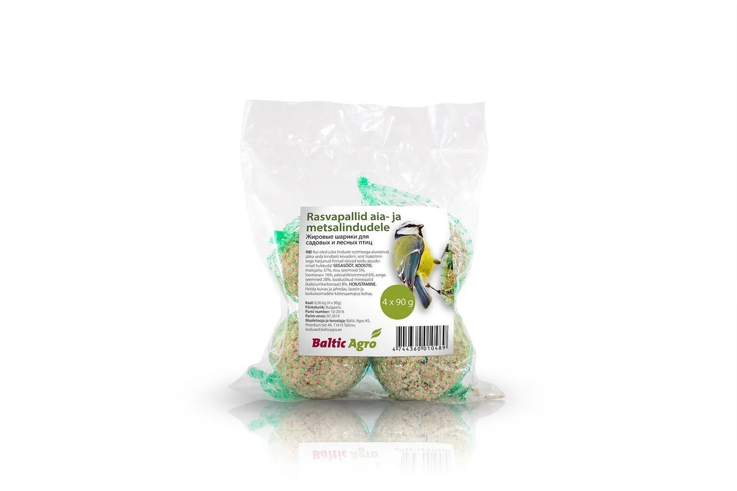 LINNUTOIT RASVAPALLID BALTIC AGRO 4X90G