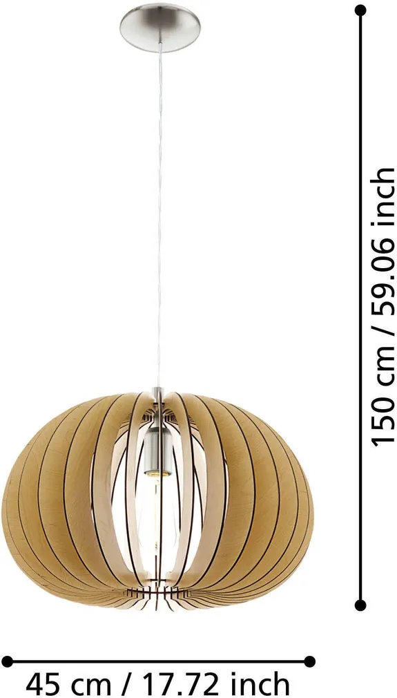LAELAMP EGLO COSSANO 60W E27 45CM HELE PRUUN PUIT