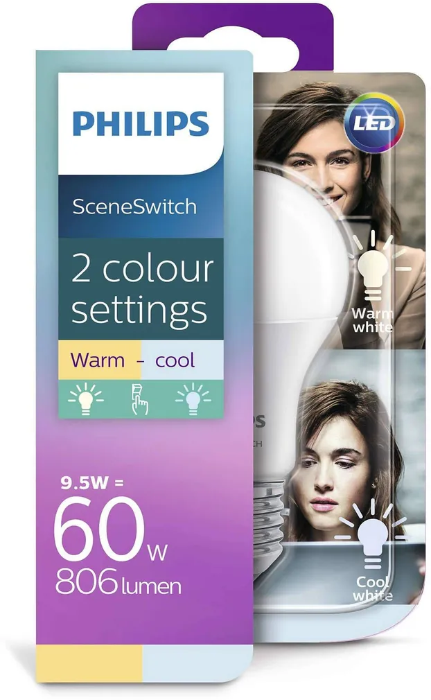 LED LAMP SSW 9,5 - 60W A60 E27 WW-CW FR PHILIPS