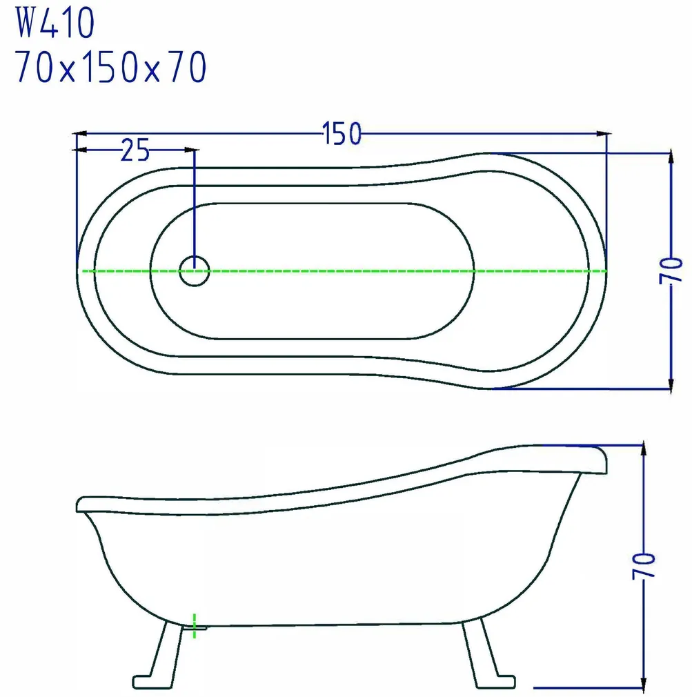 VANN W410 150X70CM