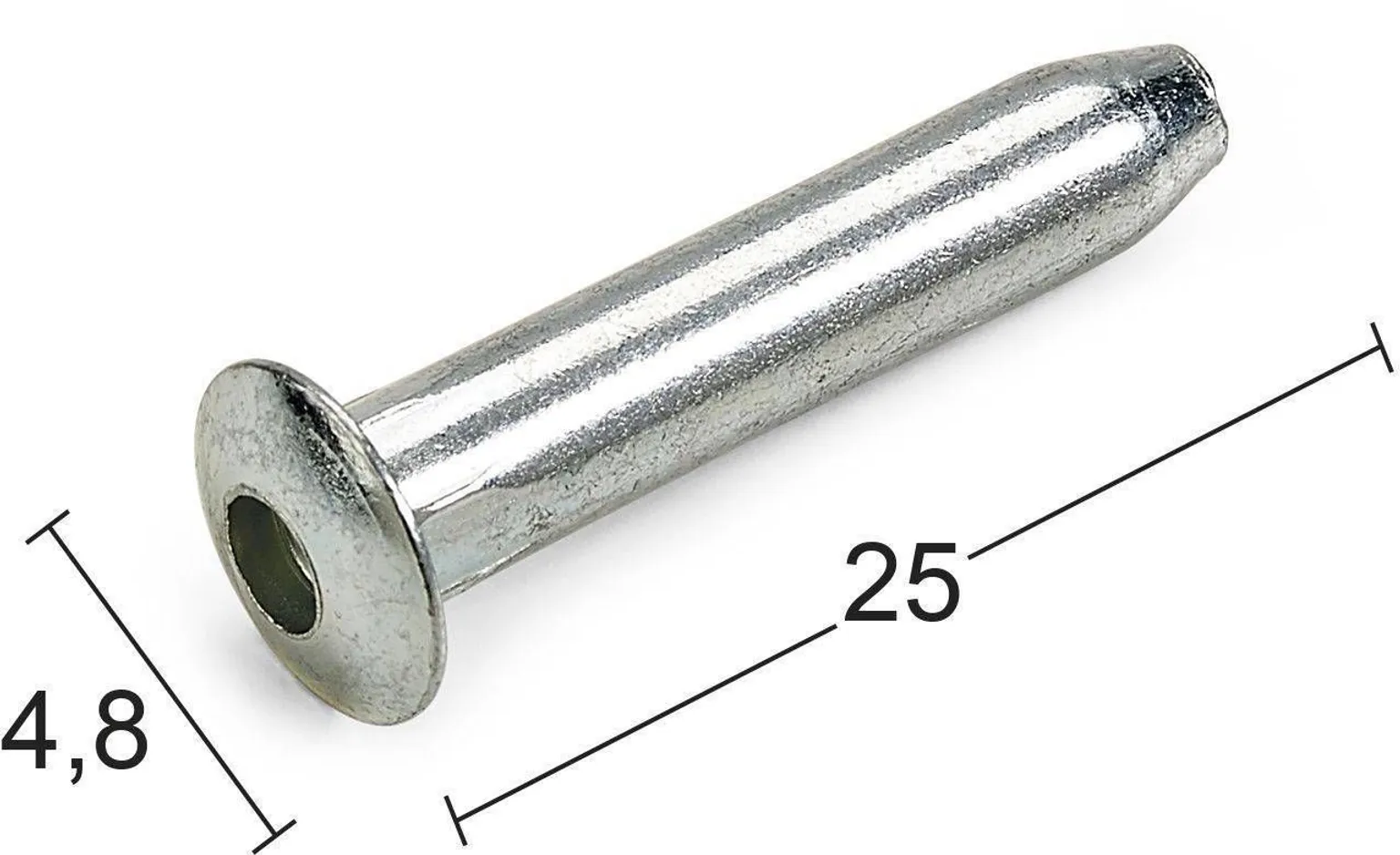 POLTHINGEDE TÜÜBLID 4,8X25MM ZN 5TK