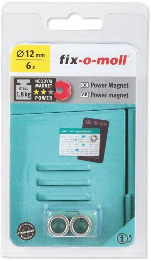 MAGNET RÕNGAD D12, MAX 1,8KG, 6TK