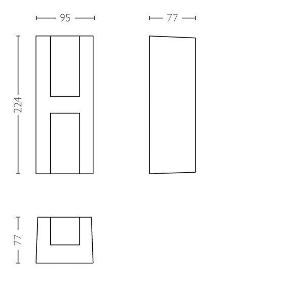 FASSAADIVALGUSTI PHILIPS SHADOW 2X4,5W 2X500LM ANTRATSIIT IP44