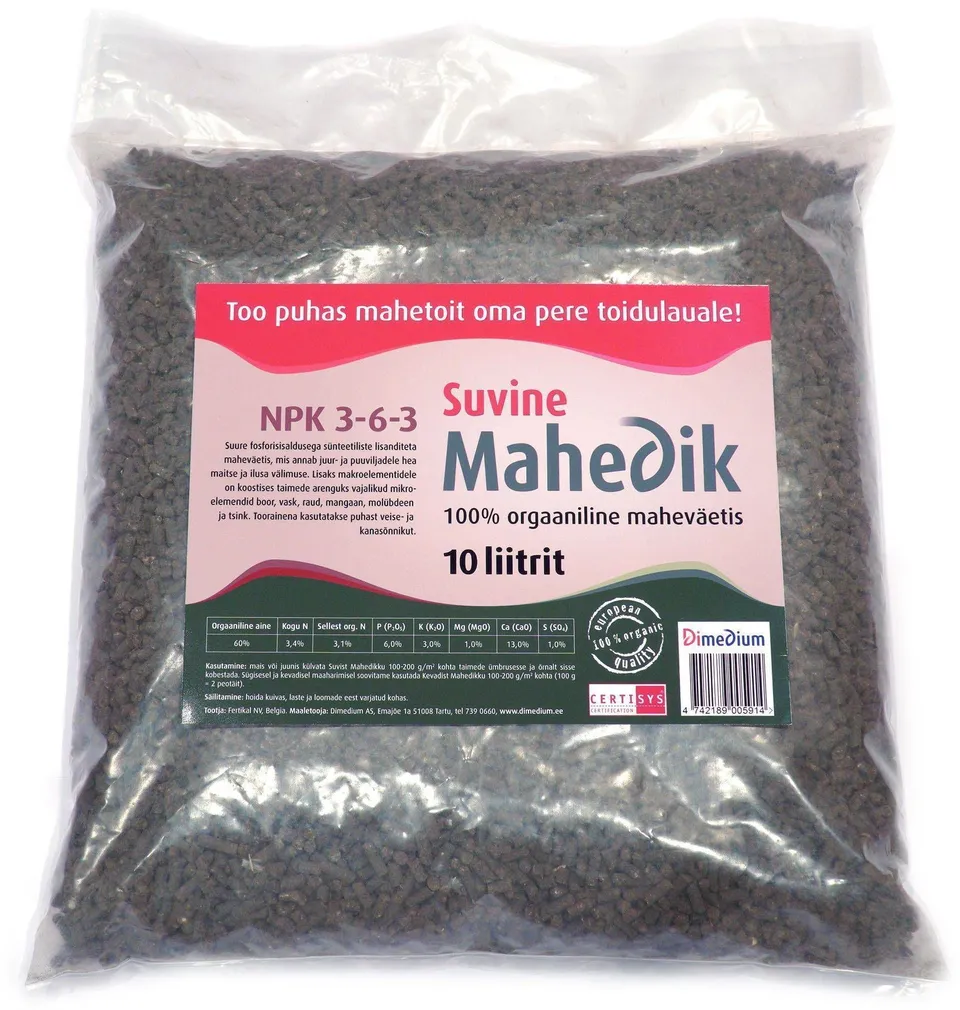 MAHEDIK SUVI 6KG/10L MAHEVÄETIS NPK 3-6-3