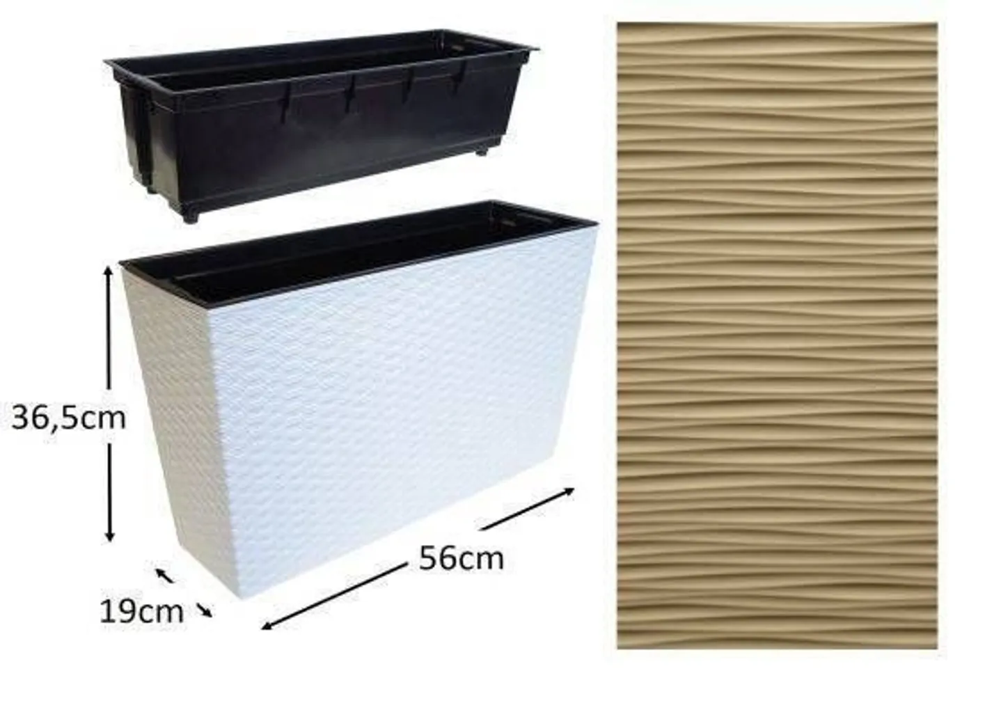 LILLEKAST WERBENA DLUTO PIKLIK 19X56X36,5CM KREEM