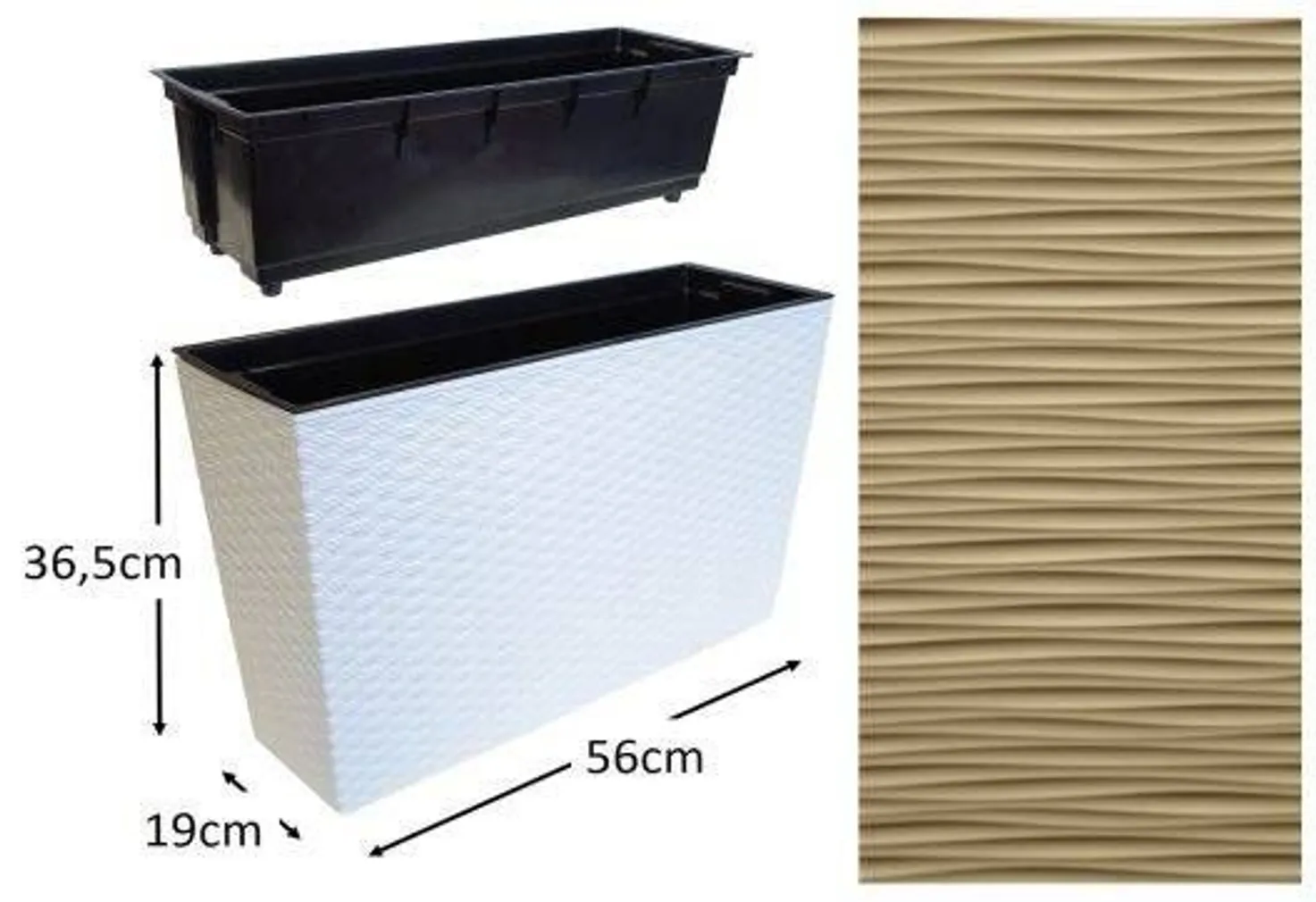 LILLEKAST WERBENA DLUTO PIKLIK 19X56X36,5CM PRUUN