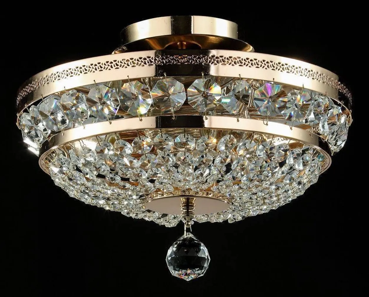 LAELAMP CRYSTAL DIAMANT OTTILIA KULD 3 X E 14 60W
