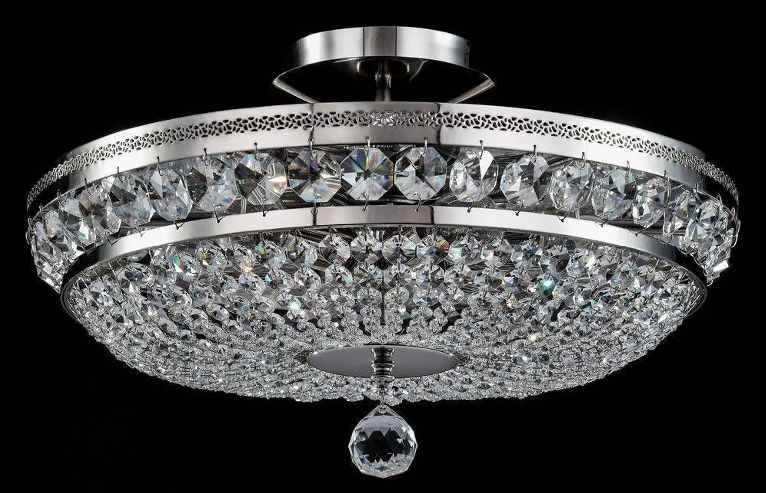 LAELAMP CRYSTAL DIAMANT OTTILIA H.NIKKEL 6XE14 60W