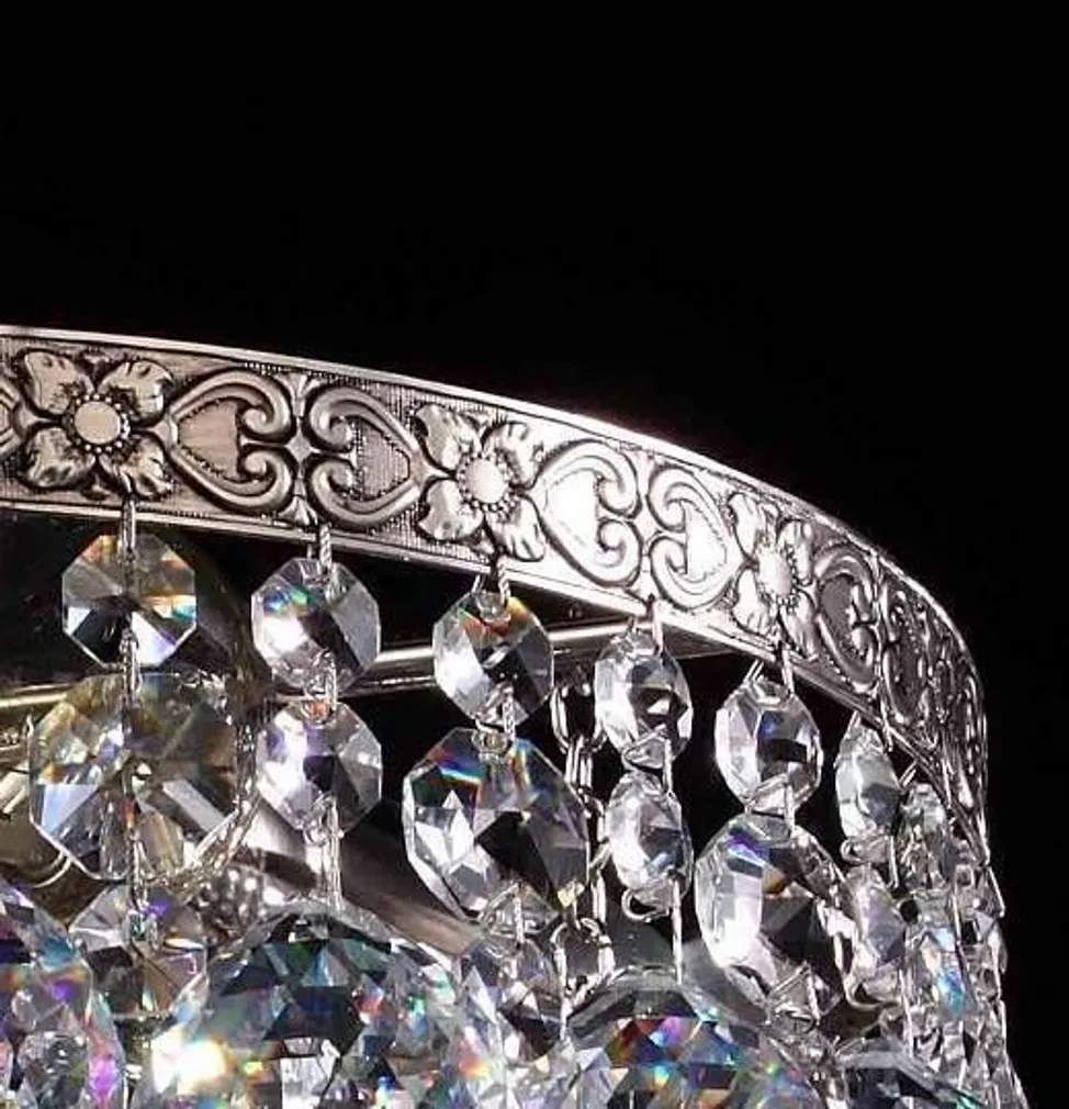 LAELAMP DIAMANT CRYSTAL GALA H.NIKKEL 4XE27 60W