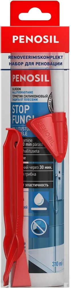 HERMEETIK PENOSIL STOP FUNGI 310ML VALGE+ KAABITS KOMPLEKT