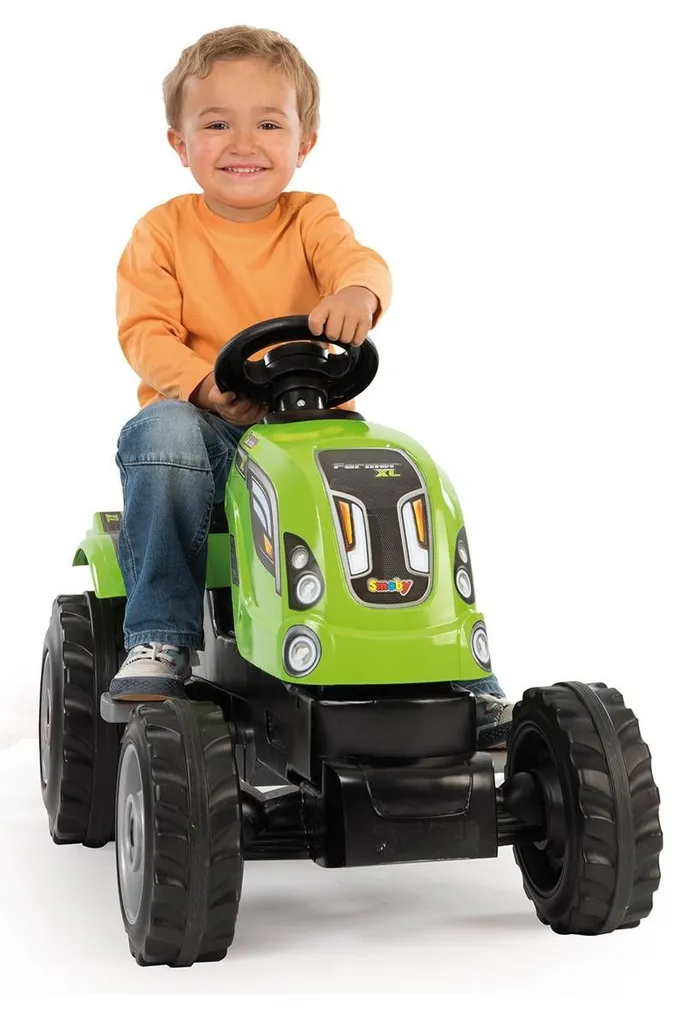 TRAKTOR SMOBY KÄRUGA ROHELINE