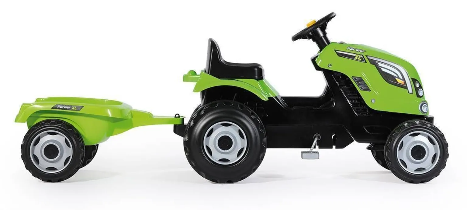 TRAKTOR SMOBY KÄRUGA ROHELINE