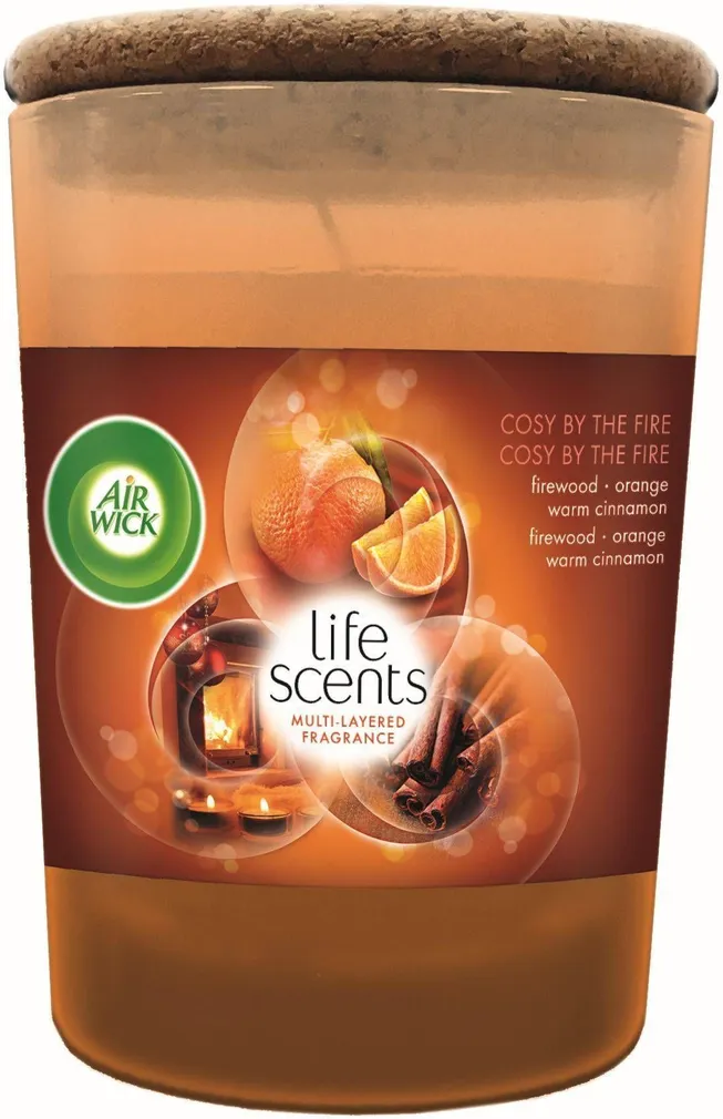 LÕHNAKÜÜNAL KLAASIS AIR WICK COZY BY THE FIRE 185G