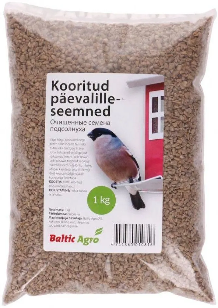LINNUTOIT KOORITUD PÄEVALILLESEEMNED AIA- JA METSALINDUDELE BALTIC AGRO 1KG