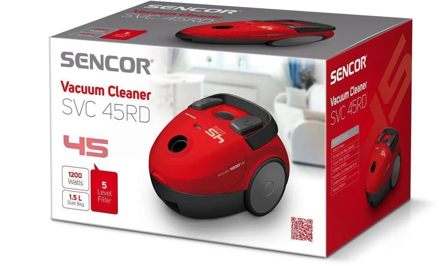 TOLMUIMEJA SENCOR SVC45RD 850W PUNANE