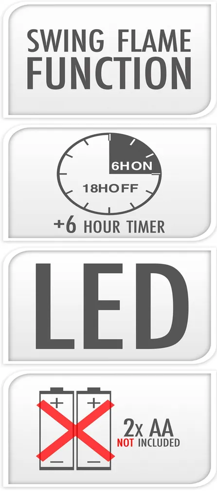 LED KÜÜNAL Ø85X150MM VILKUVA LEEGIGA ELEVANDILUU