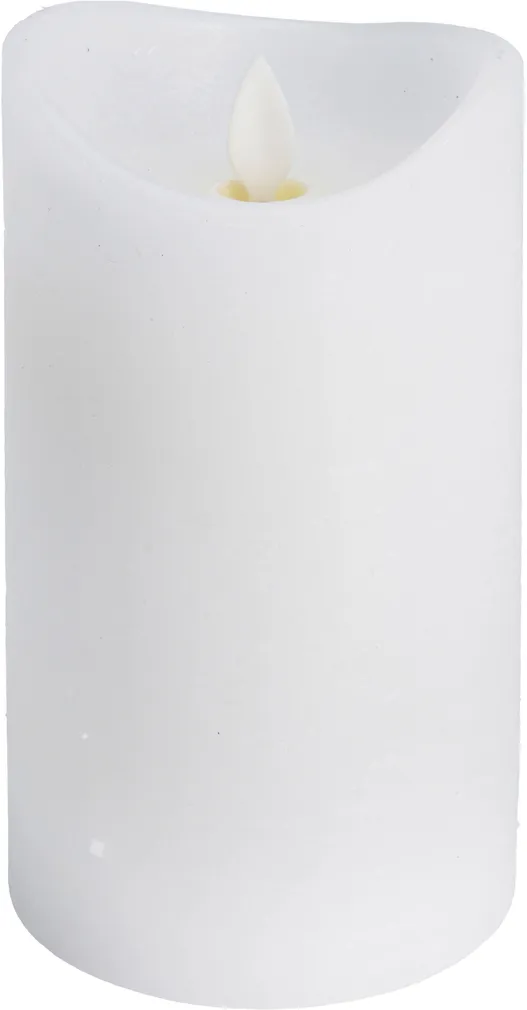 LED KÜÜNAL Ø85X150MM VILKUVA LEEGIGA VALGE