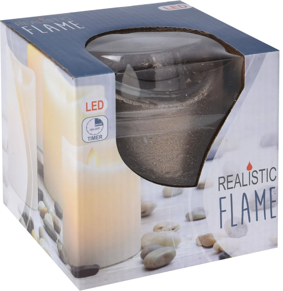 LED KÜÜNAL Ø100X100MM LIIKUVA LEEGIGA METALLIK VASK