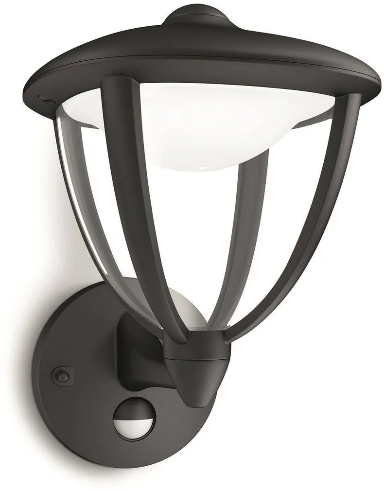 FASSAADIVALGUSTI PHILIPS ROBIN SENSORIGA MUST 4,5W LED 430LM IP44