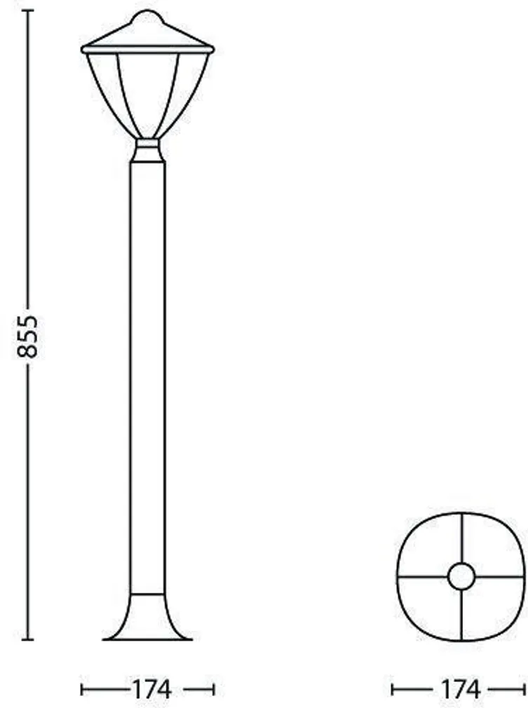FASSAADIVALGUSTI PHILIPS ROBIN MUST 4,5W LED 430LM IP44 