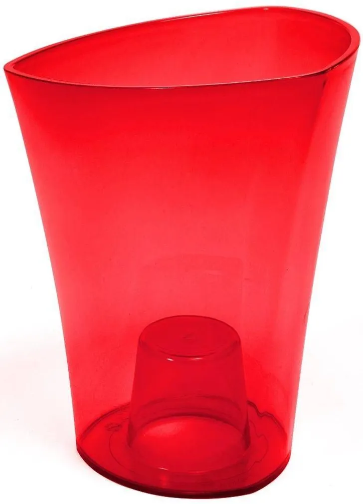 ORHIDEEPOTT LAMELA WENUS D.15/H.20CM,LÄBIPAISTEV PUNANE