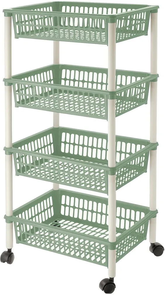 RATASTEL KORV TONTARELLI MITO 4-KORRUSELINE 85X40X29CM ROHELINE