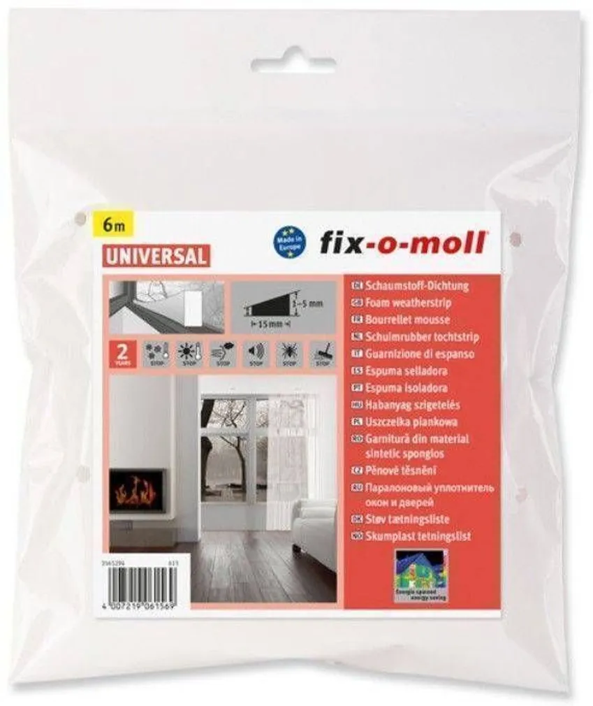 POROLOONTIHEND FIX-O-MOLL 6X15 6M VALGE