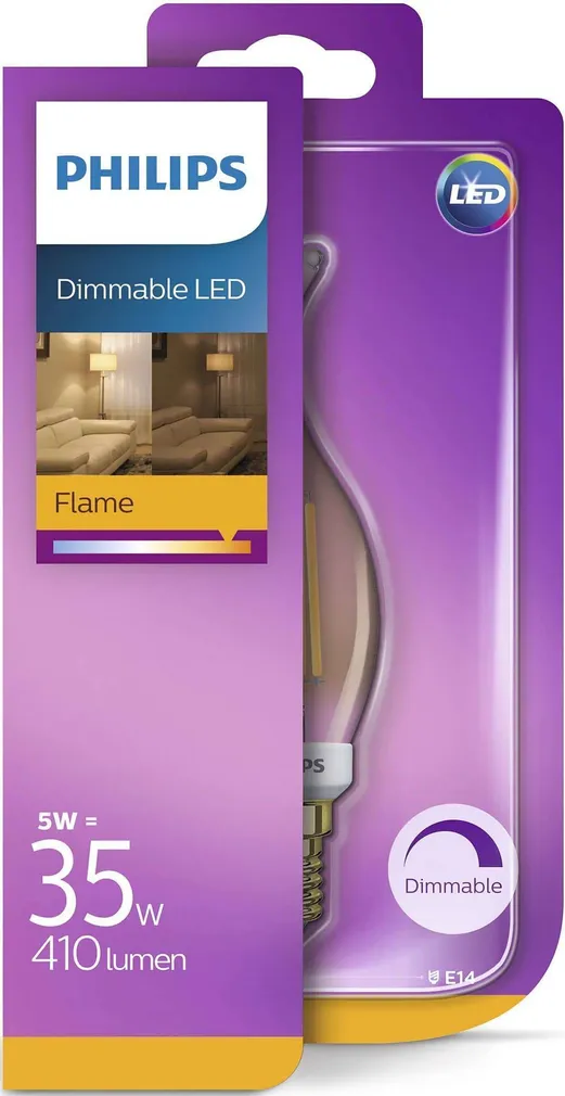 LED LAMP CLASSIC 5-35W BA35 E14 GOLD DIM PHILIPS
