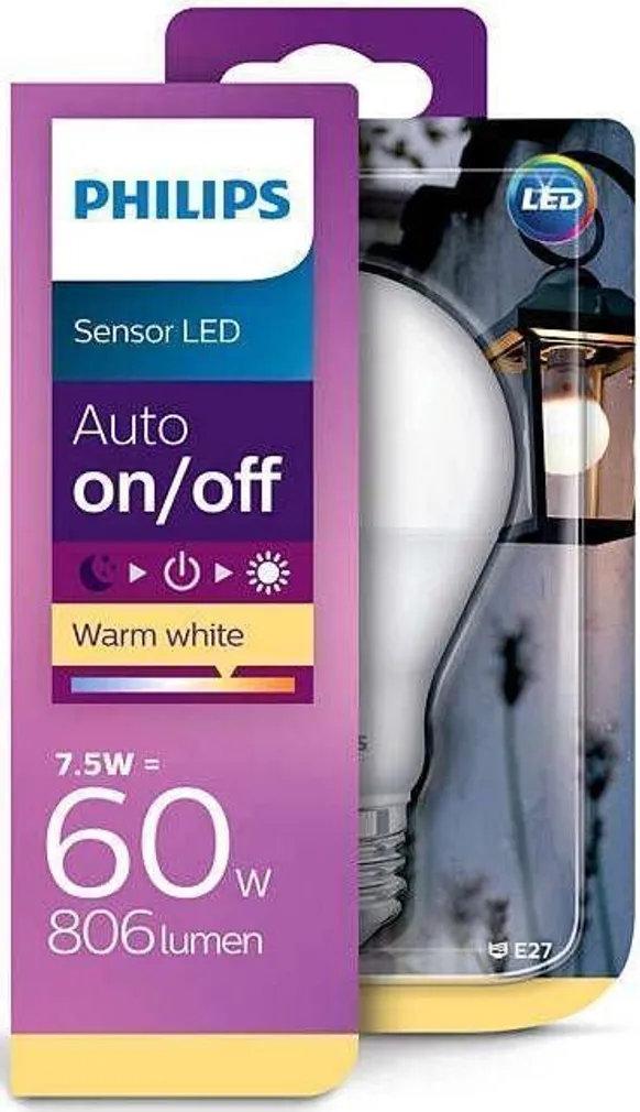 LED LAMP 7,5 - 60W A60 E27 WW FR HÄMARAANDUR PHILIPS