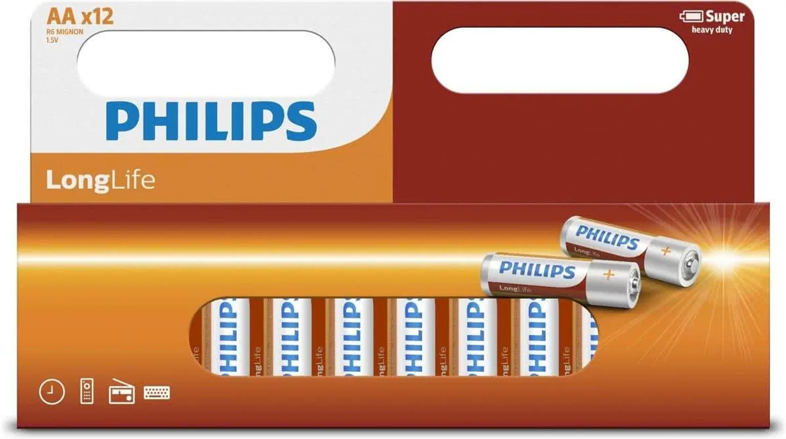 PATAREI PHILIPS R6 AA ZN 12TK LONGLIFE 