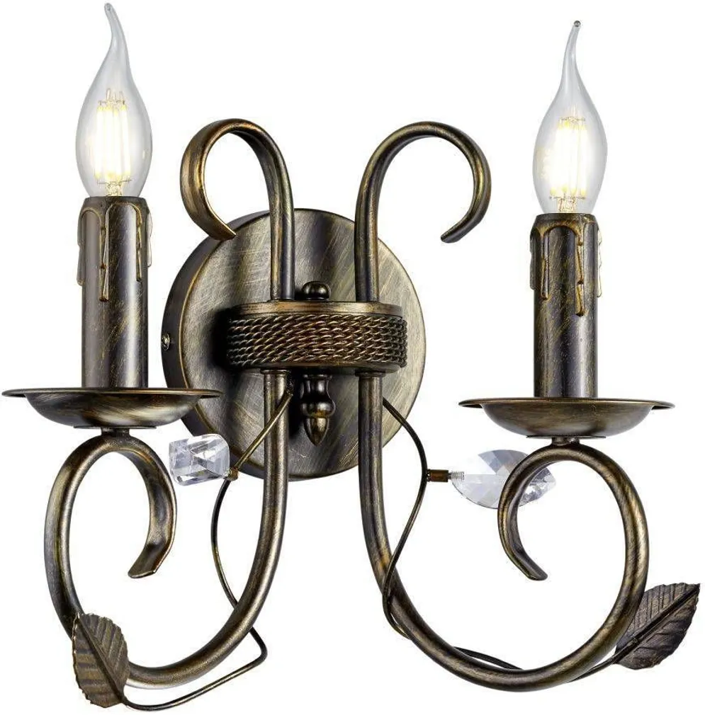 SEINALAMP TRIO CLASSY 2XE14 40W RUSTIC