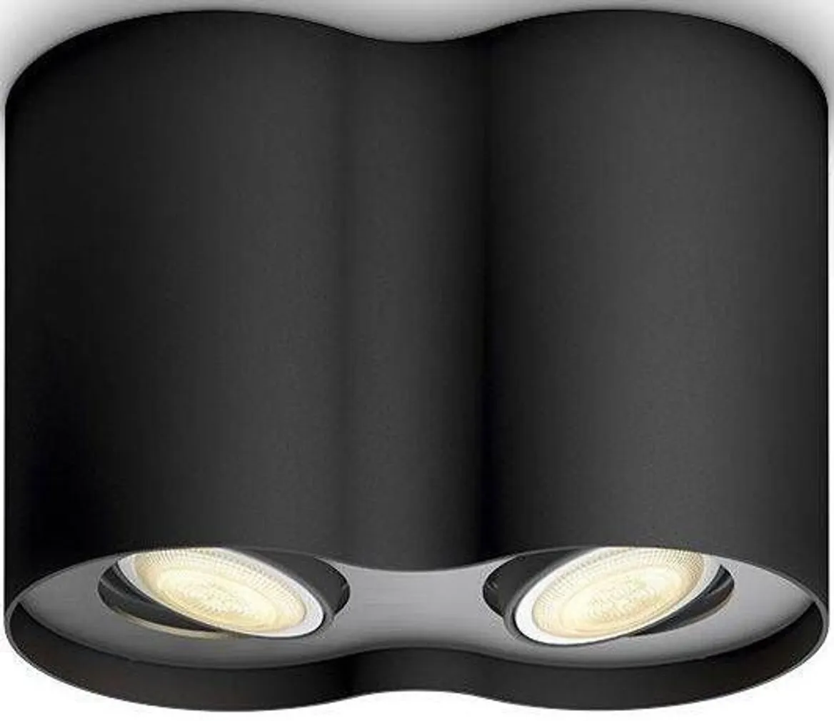 KOHTVALGUSTI PILLAR 2X5,5W LED 500LM PULT HUE MUST