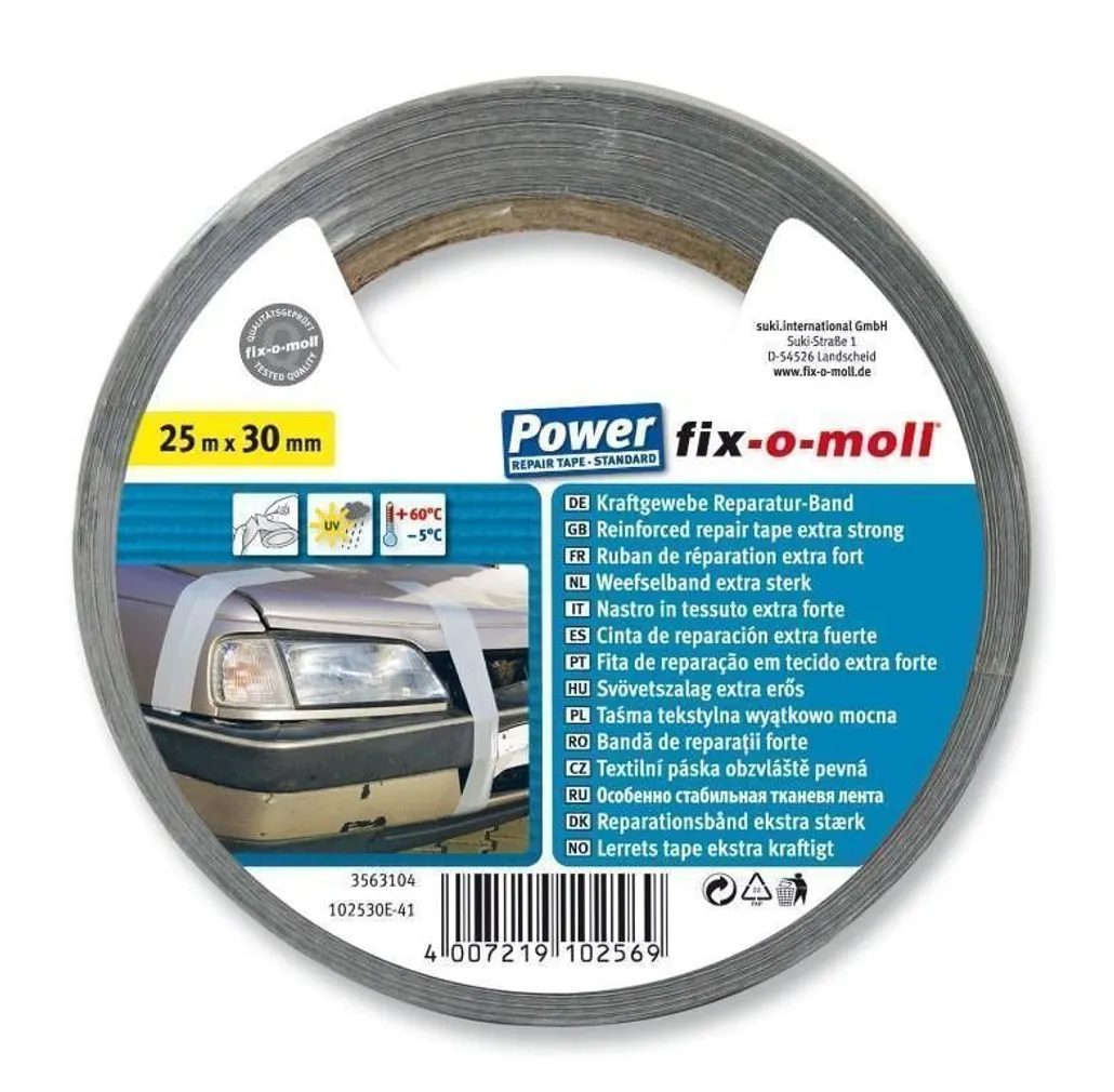NIISKUSKINDEL TEIP STANDARD FIX-O-MOLL 30MMX25M HALL