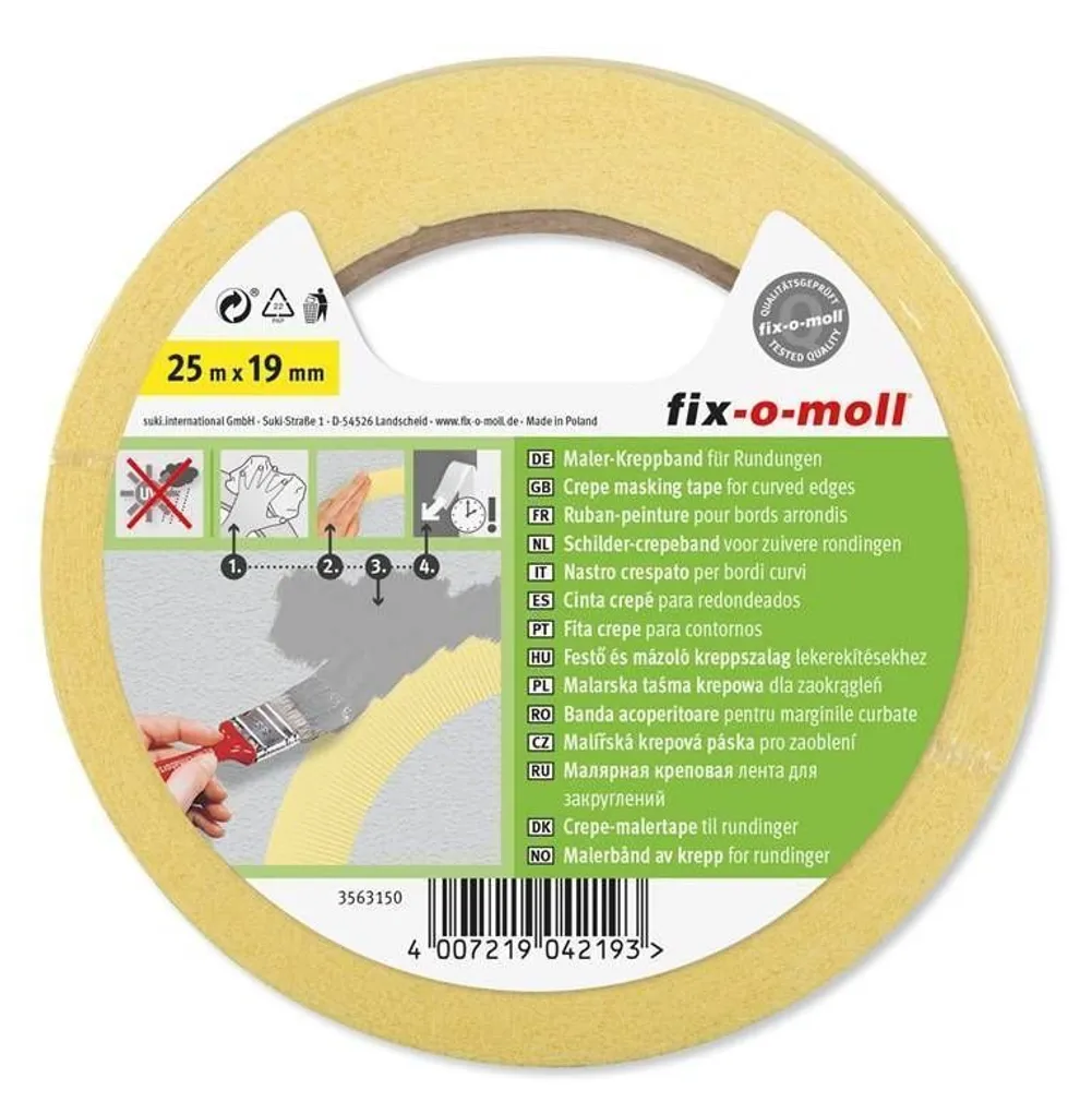 KUMERA SERVAGA MAALRITEIP FIX-O-MOLL 19MMX25M KOLLANE
