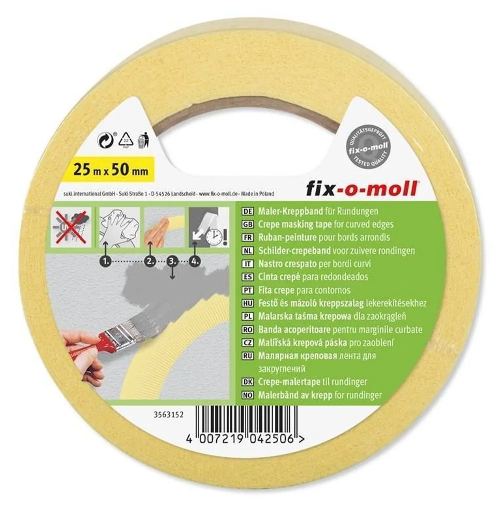 KUMERA SERVAGA MAALRITEIP FIX-O-MOLL 50MMX25M KOLLANE