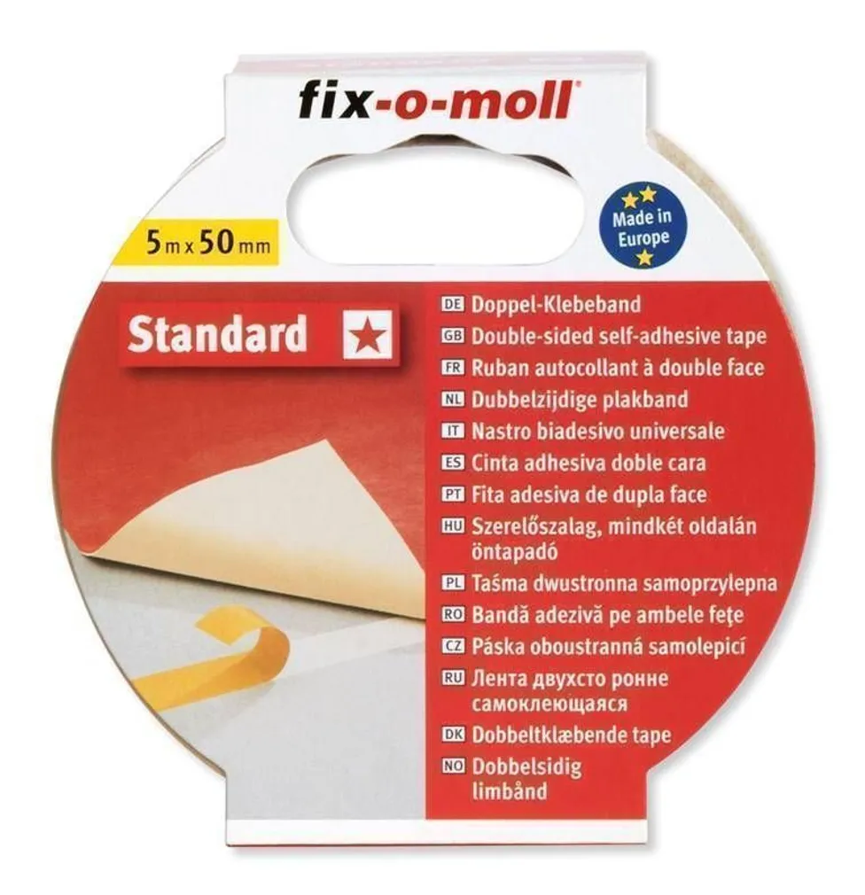 KAHEPOOLNE PAIGALDUSTEIP STANDARD FIX-O-MOLL 50MMX5M