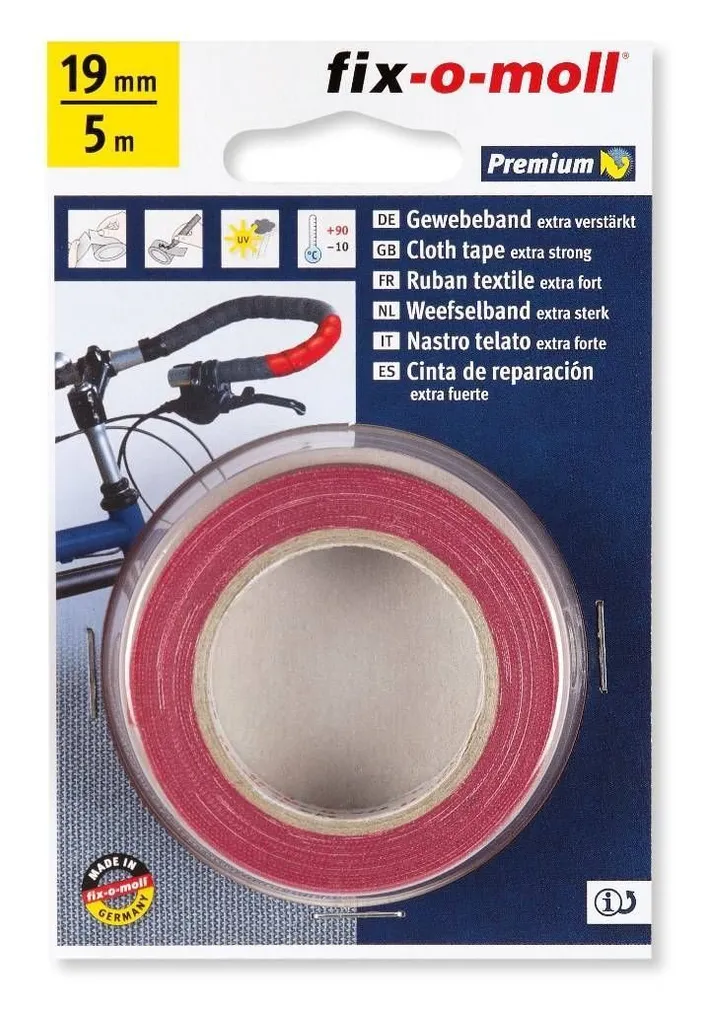 TEKSTIILTEIP FIX-O-MOLL 19MMX5M PUNANE