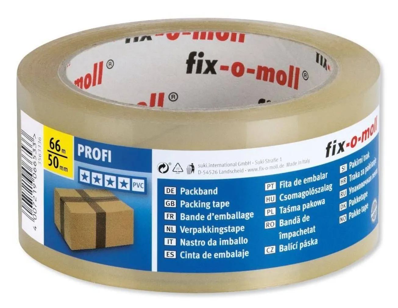 PVC-PAKKETEIP FIX-O-MOLL 50MMX66M LÄBIPAISTEV